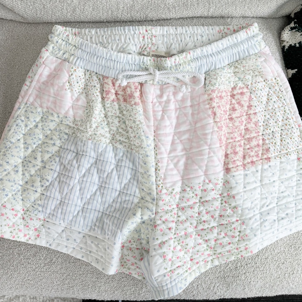 Sun-kissed Coconut “ Penny “ Sun-kissed Coconut Quilted Shorts S1 - Picture 2 of 8